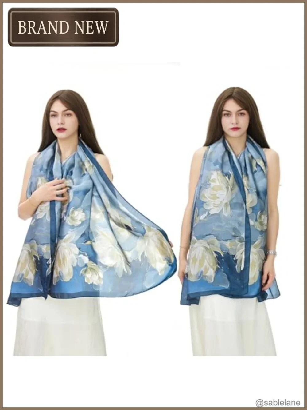 Large Satin Scarf for Women, Lightweight Shawl Wrap, Silky Feel, 70x35 Inches
